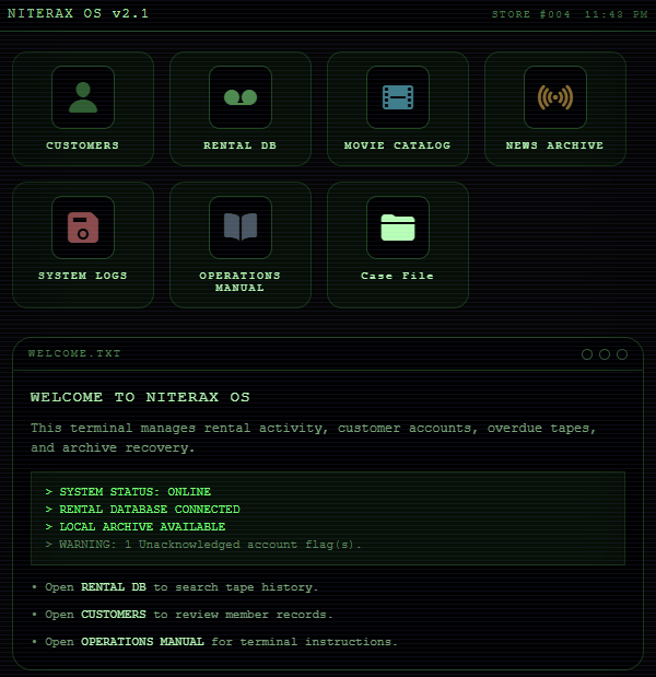 screenshot of the terminal UI in the game